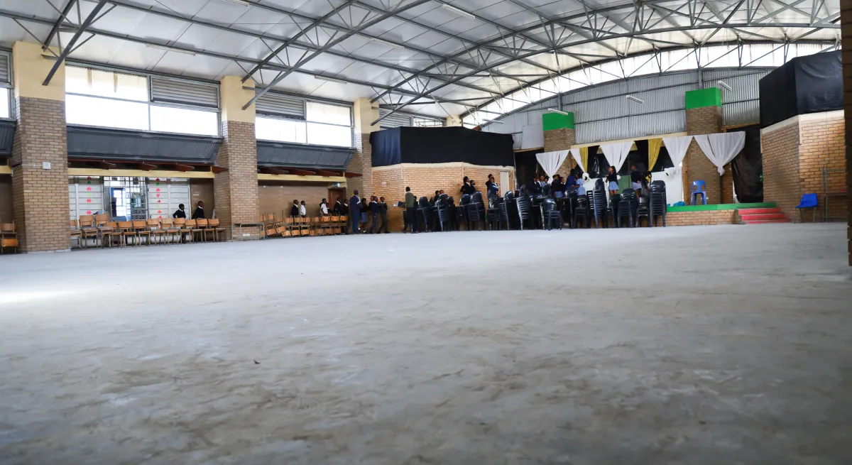 AFTER - Mzamomtsha Primary School Hall floor fter renovation 2