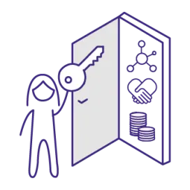 Icon open door