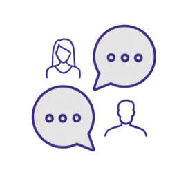 Icon people talking together